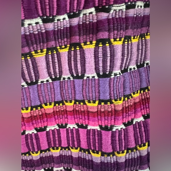 VTG Leather Mexican Blanket Backpack Boho Hippy Chic Purse Bag Tote Tapestry - Picture 8 of 8